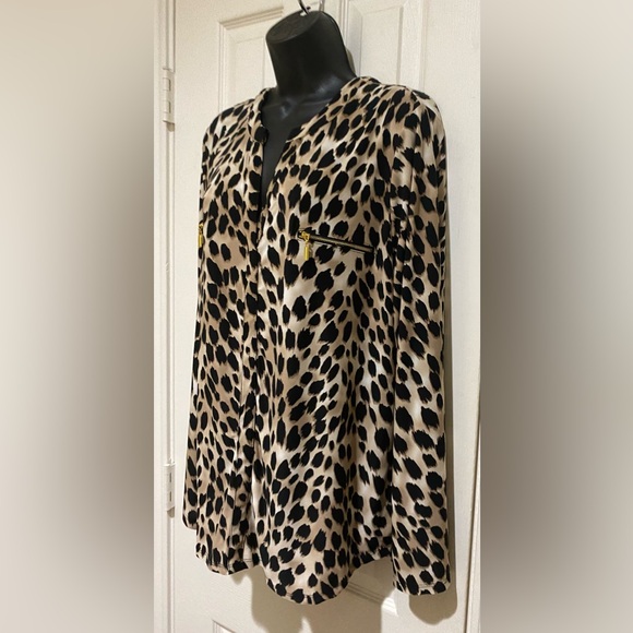 🔥Final Price🔥⭐️NWT⭐️Classy Plus Size Leopard Blouse by INCInternational Concepts - Picture 3 of 8